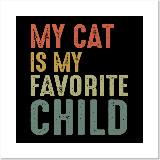 My Cat Is My Favorite Child Wall Art by Jenna Lyannion